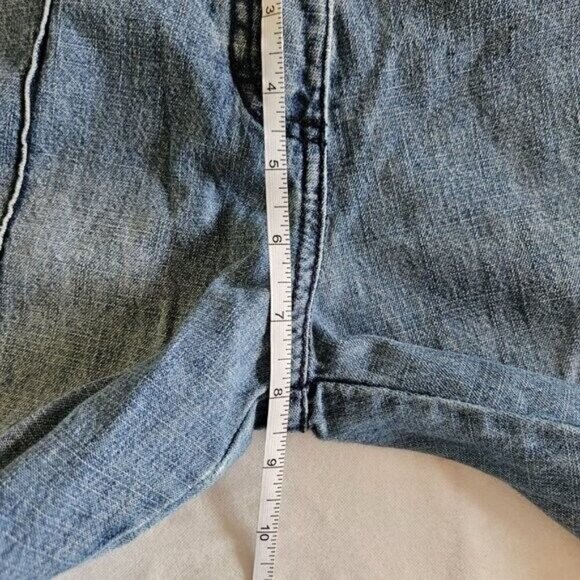 EDC by Esprit Jeans Women Youth US 9 Faded Blue Cropped Faux Cargo Pockets Y2K - Picture 5 of 16